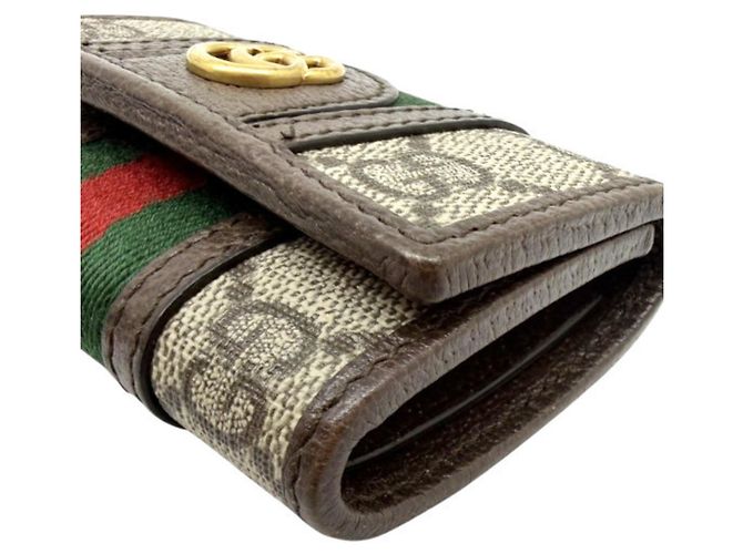 Gucci Ophidia GG Supreme Leder Schlüsselcase Braun - Ansicht 3