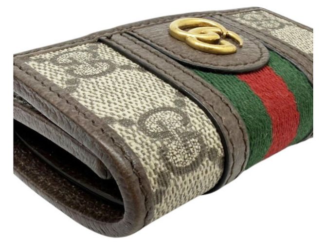 Gucci Ophidia GG Supreme Leder Schlüsselcase Braun - Ansicht 4