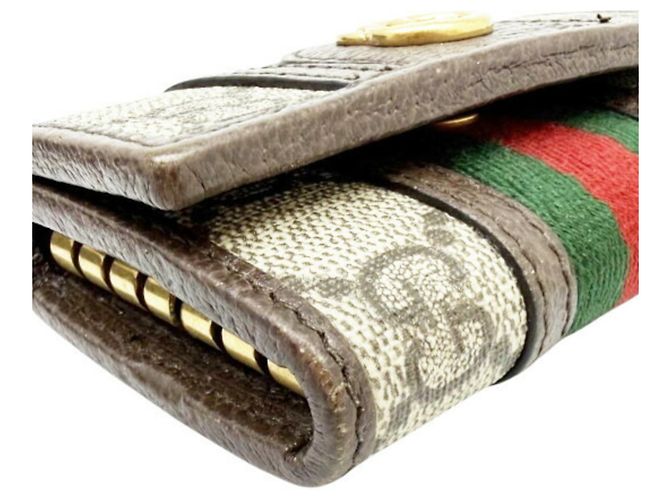 Gucci Ophidia GG Supreme Leder Schlüsselcase Braun - Ansicht 6
