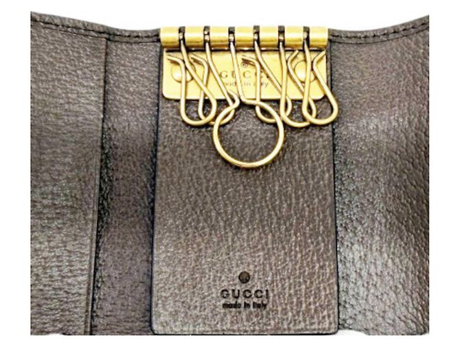 Gucci Ophidia GG Supreme Leder Schlüsselcase Braun - Ansicht 8