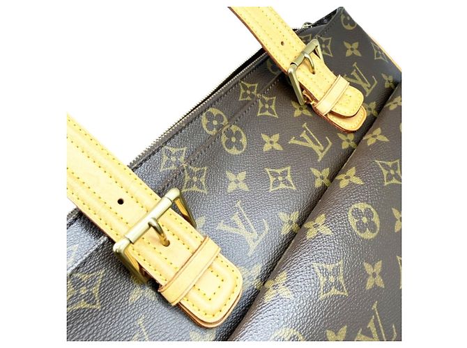 Borsa a tracolla tote Louis Vuitton Monogram Marrone - vista 11
