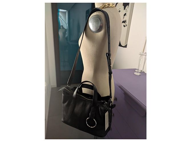 Liebeskind Berlin Millennium Satchel M Borsa a mano in pelle nera Nero - vista 13