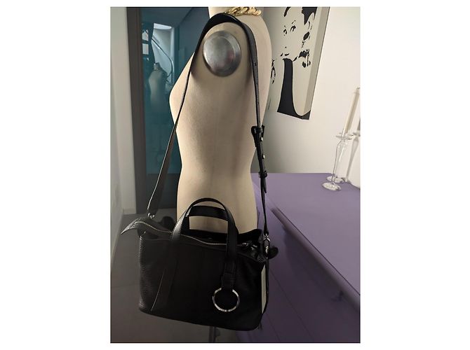 Liebeskind Berlin Millennium Satchel M Borsa a mano in pelle nera Nero - vista 14