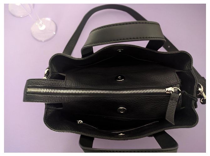 Liebeskind Berlin Millennium Satchel M Borsa a mano in pelle nera Nero - vista 15