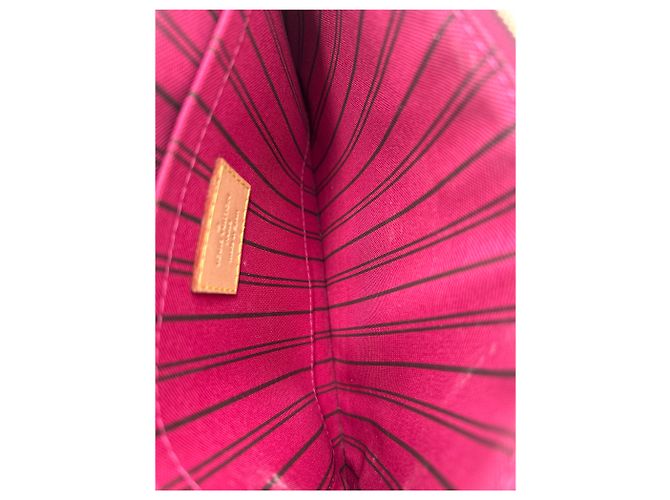 Tracolla Louis Vuitton Neverfull in pelle intrecciata Marrone - vista 4