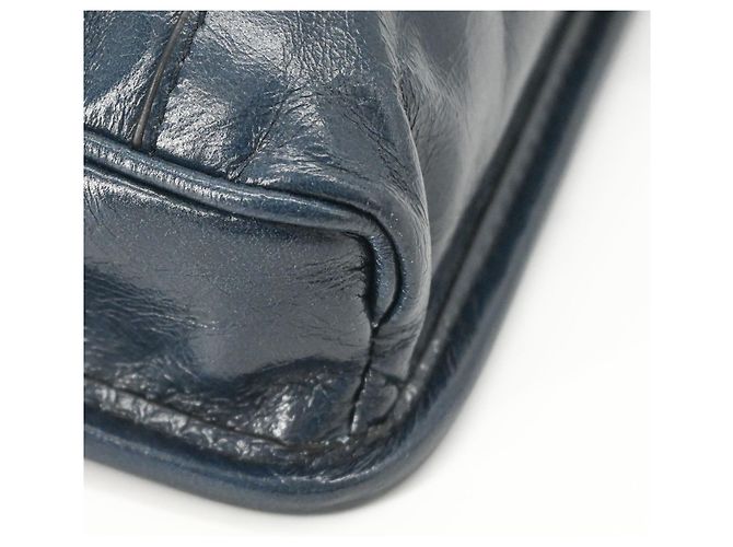 Borsa a tracolla in pelle Softlook Prada Blu navy - vista 10