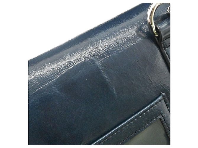 Borsa a tracolla in pelle Softlook Prada Blu navy - vista 15