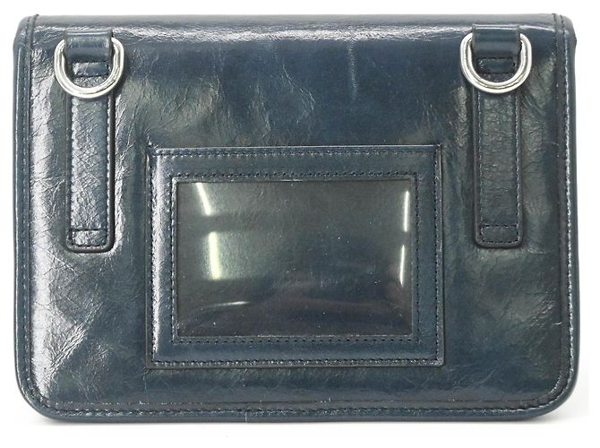 Borsa a tracolla in pelle Softlook Prada Blu navy - vista 3