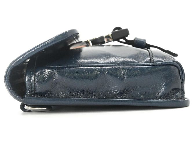 Borsa a tracolla in pelle Softlook Prada Blu navy - vista 5