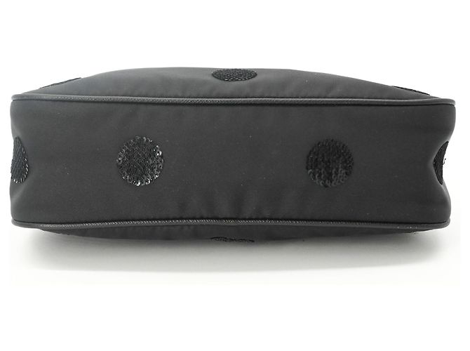Borsa Prada Re-Nylon Re-Edition 2005 con paillettes Nero - vista 6