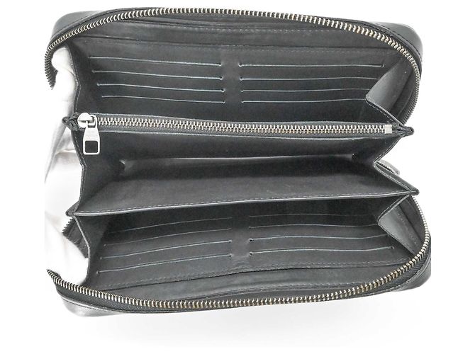 Louis Vuitton Damier Infini Zippy XL Round Organizer Langer Geldbeutel Schwarz - Ansicht 11