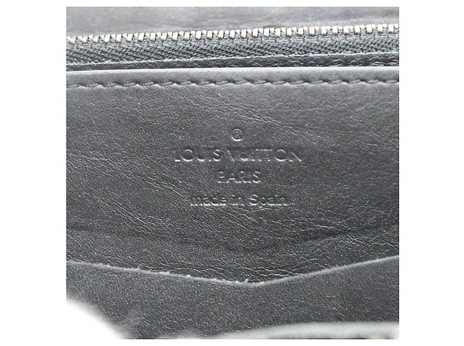 Louis Vuitton Damier Infini Zippy XL Round Organizer Langer Geldbeutel Schwarz - Ansicht 12