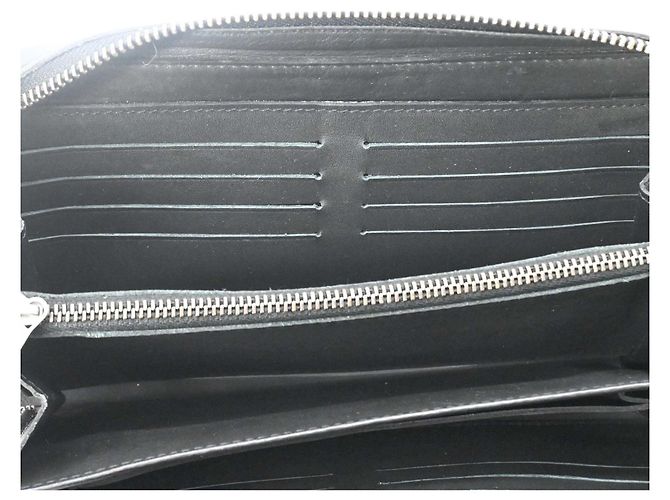 Louis Vuitton Damier Infini Zippy XL Round Organizer Langer Geldbeutel Schwarz - Ansicht 14