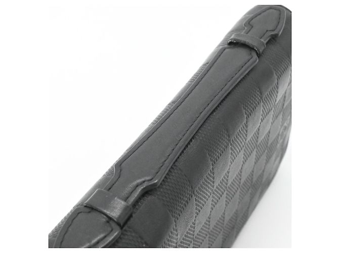 Louis Vuitton Damier Infini Zippy XL Round Organizer Langer Geldbeutel Schwarz - Ansicht 3
