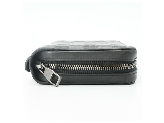 Louis Vuitton Damier Infini Zippy XL Round Organizer Langer Geldbeutel Schwarz - Ansicht 6