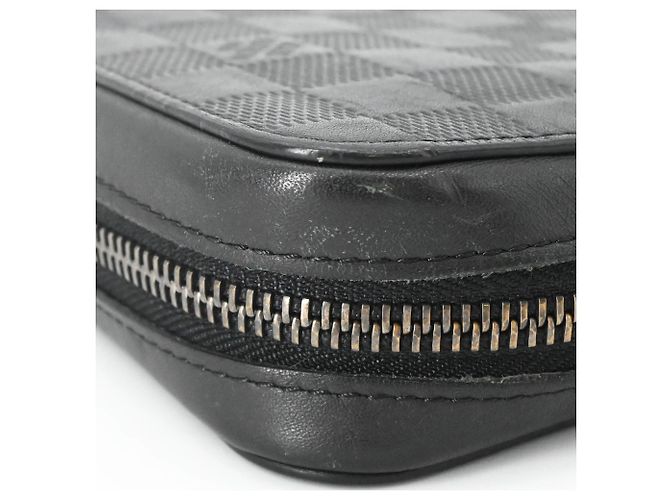 Louis Vuitton Damier Infini Zippy XL Round Organizer Langer Geldbeutel Schwarz - Ansicht 8