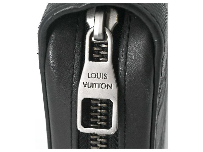 Louis Vuitton Damier Infini Zippy XL Round Organizer Langer Geldbeutel Schwarz - Ansicht 9