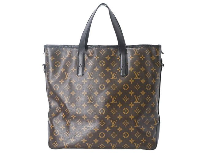 Louis Vuitton Tote Bag Schultertasche Davis Monogram Macassar Braun Schwarz - Ansicht 2