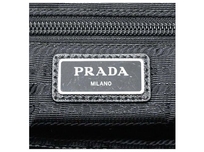 Borsa Tote in Nylon Tessuto Prada Nero Blu - vista 15