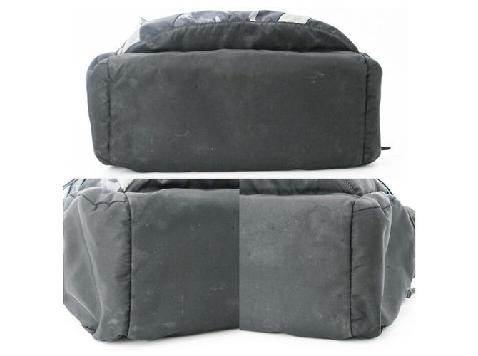 Borsa Tote in Nylon Tessuto Prada Nero Blu - vista 4