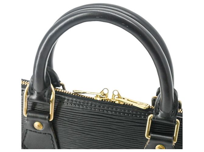 Borsa Louis Vuitton Alma Epi Noir Nero - vista 10