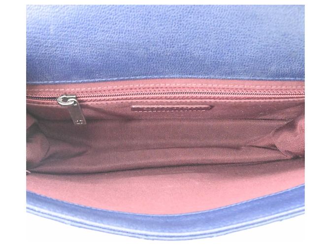 Borsa Chanel in pelle matelassé blu navy - vista 14