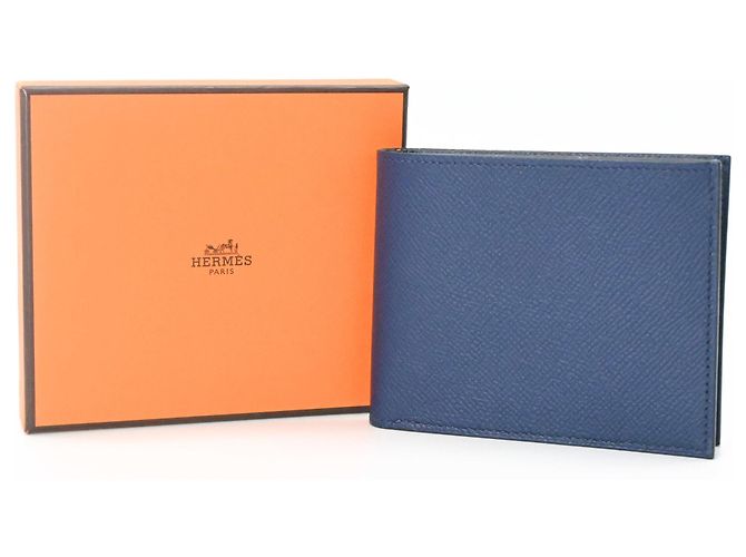 Hermès Hermes Citizen Twill Compact Silk In Bi-fold Wallet Navy blue - view 5