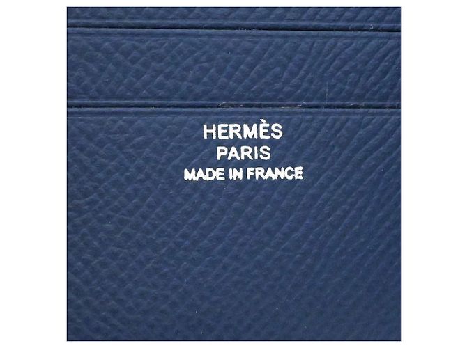 Hermès Hermes Citizen Twill Compact Silk In Bi-fold Wallet Navy blue - view 8
