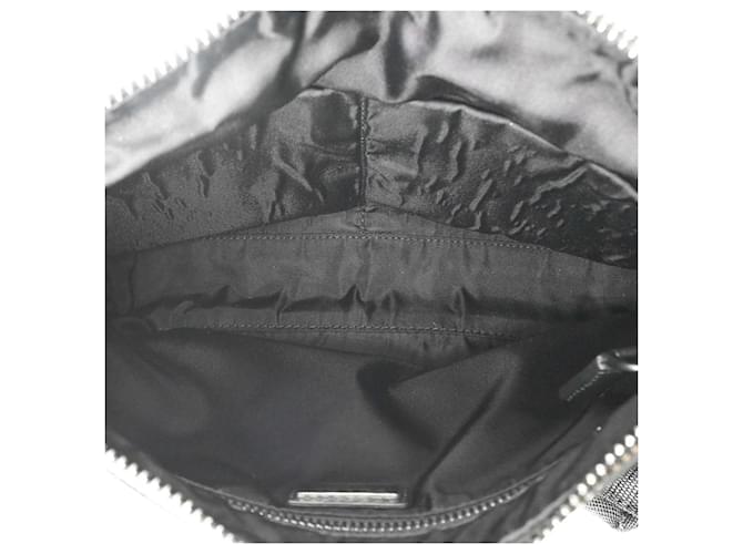 Borsa a tracolla Prada in pelle nera e blu Nero - vista 11