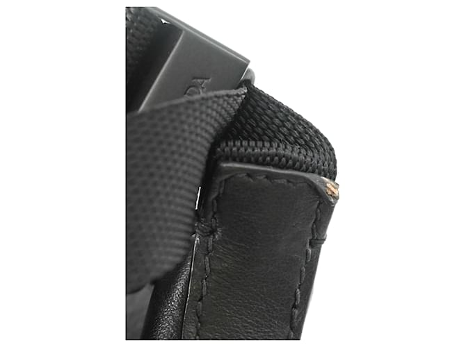 Borsa a tracolla Prada in pelle nera e blu Nero - vista 15