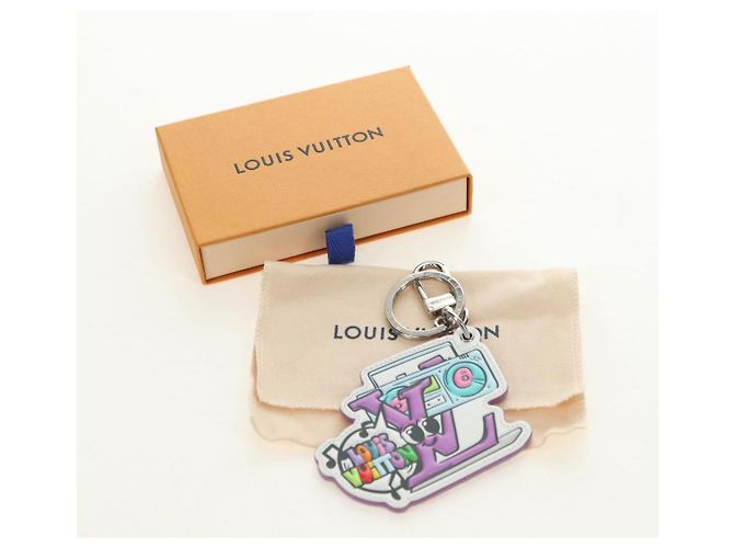 LOUIS VUITTON Monogram Comics Key Holder Purple MP3456 LV Auth 182056M Lila - Ansicht 11