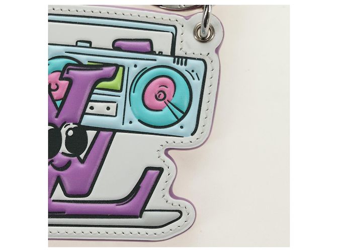 LOUIS VUITTON Monogram Comics Key Holder Purple MP3456 LV Auth 182056M Lila - Ansicht 4