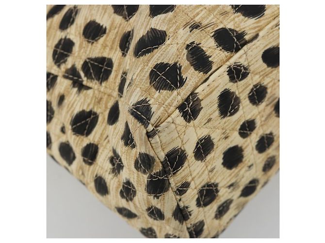Borsa Christian Dior Canage Lady Dior in nylon beige argento Auth 182018V - vista 15
