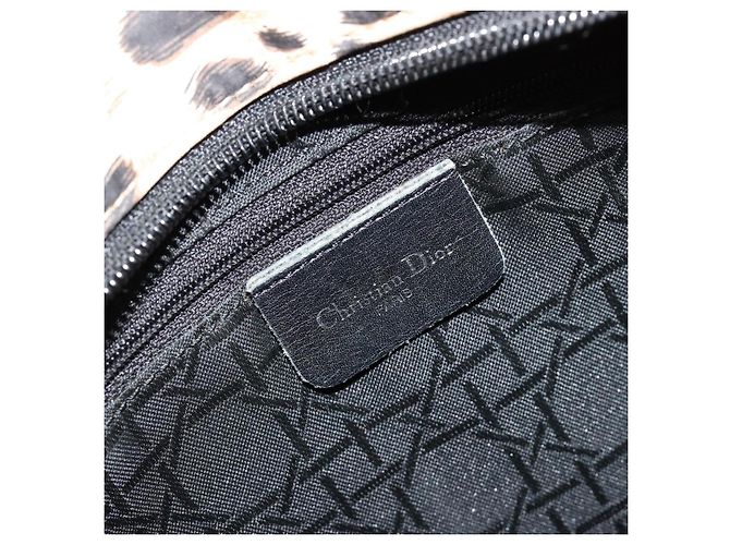 Borsa Christian Dior Canage Lady Dior in nylon beige argento Auth 182018V - vista 19