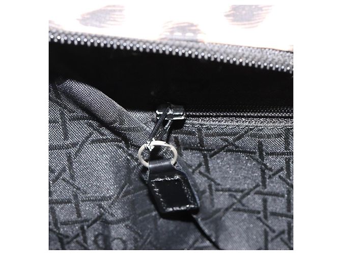 Borsa Christian Dior Canage Lady Dior in nylon beige argento Auth 182018V - vista 22