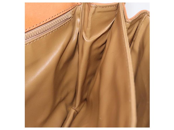 Céline Borsa a Spalla CELINE Macadam Canvas PVC Pelle Marrone Oro Auth 182863 D'oro - vista 19