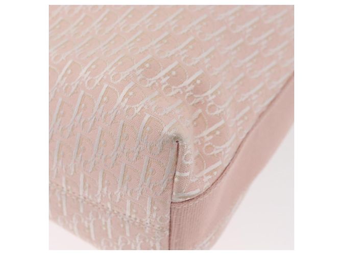 Borsa a tracolla Christian Dior Trotter Canvas Rosa Argento Auth bs35231 - vista 16