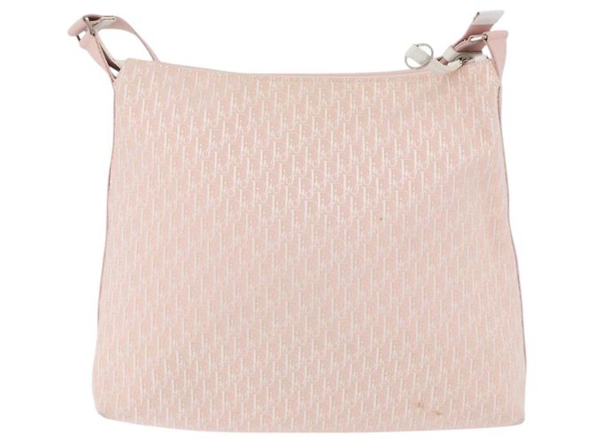 Borsa a tracolla Christian Dior Trotter Canvas Rosa Argento Auth bs35231 - vista 2