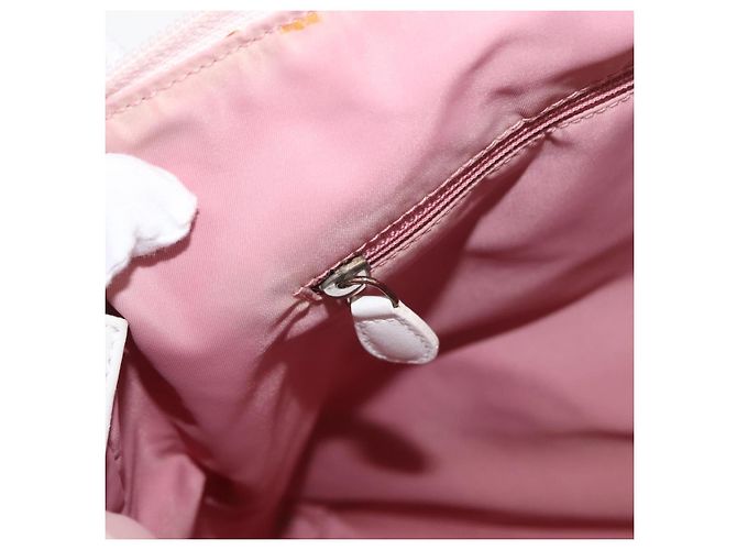 Borsa a tracolla Christian Dior Trotter Canvas Rosa Argento Auth bs35231 - vista 22
