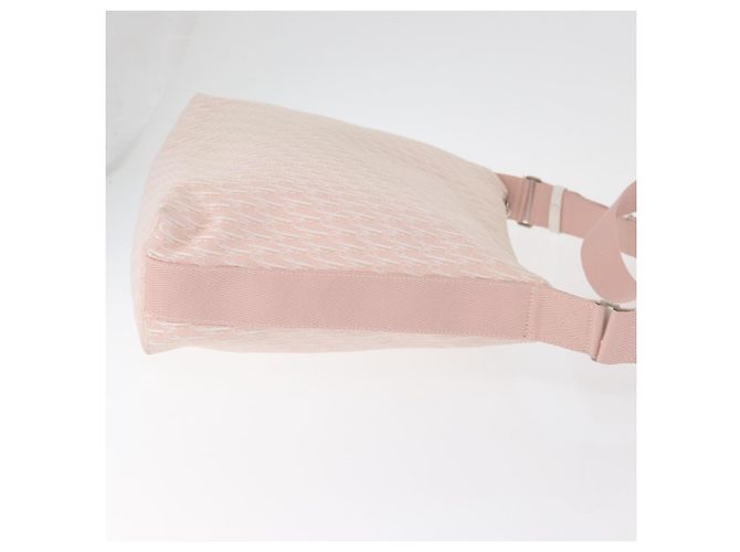 Borsa a tracolla Christian Dior Trotter Canvas Rosa Argento Auth bs35231 - vista 4