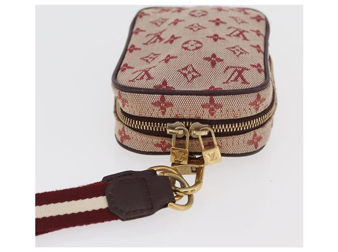 LOUIS VUITTON Monogram Mini Us Digital Pouch Red M60001 LV Auth 181783 Rosso - vista 6