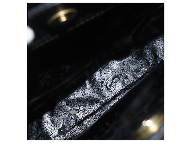 Borsa Tote GUCCI Bamboo in scamosciato nero e oro 002 1186 0260 Auth 180122 D'oro - vista 10