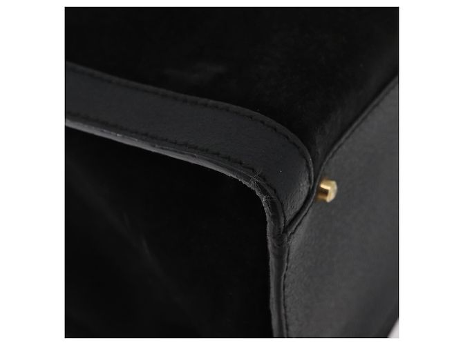 Borsa Tote GUCCI Bamboo in scamosciato nero e oro 002 1186 0260 Auth 180122 D'oro - vista 15