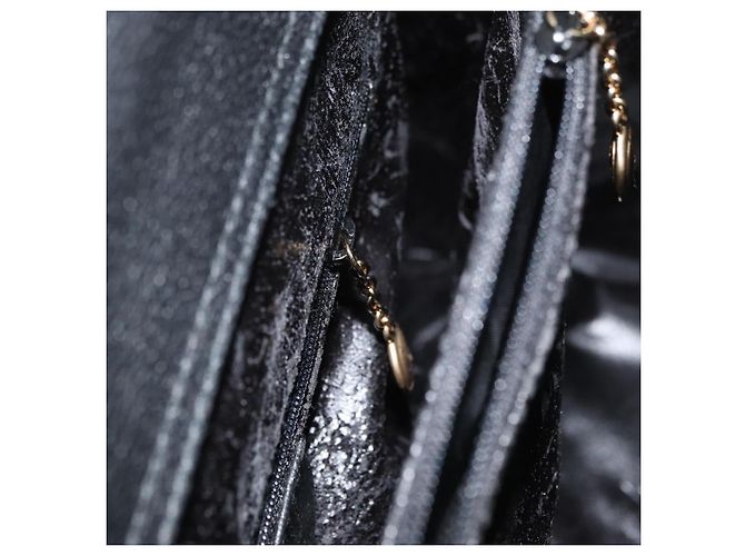 Borsa Tote GUCCI Bamboo in scamosciato nero e oro 002 1186 0260 Auth 180122 D'oro - vista 23