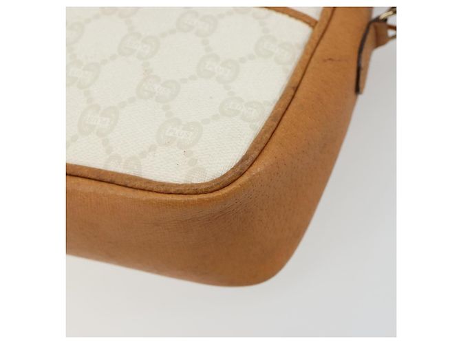 Borsa a Spalla GUCCI GG Plus Supreme PVC Bianco Oro Autentica 182471 D'oro - vista 15