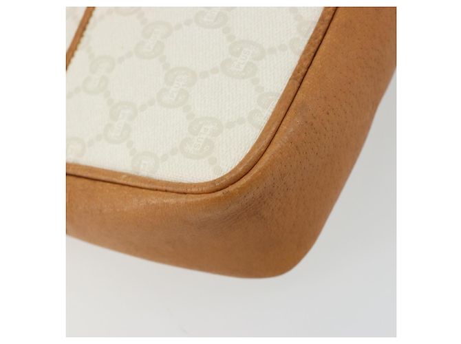 Borsa a Spalla GUCCI GG Plus Supreme PVC Bianco Oro Autentica 182471 D'oro - vista 16