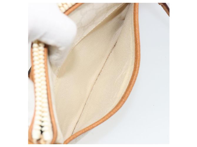 Borsa a Spalla GUCCI GG Plus Supreme PVC Bianco Oro Autentica 182471 D'oro - vista 20