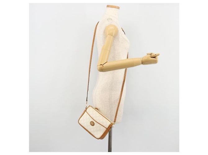 Borsa a Spalla GUCCI GG Plus Supreme PVC Bianco Oro Autentica 182471 D'oro - vista 21