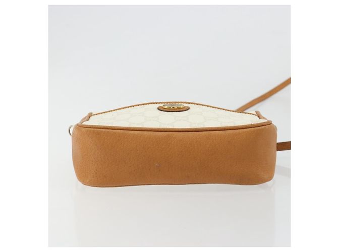 Borsa a Spalla GUCCI GG Plus Supreme PVC Bianco Oro Autentica 182471 D'oro - vista 5