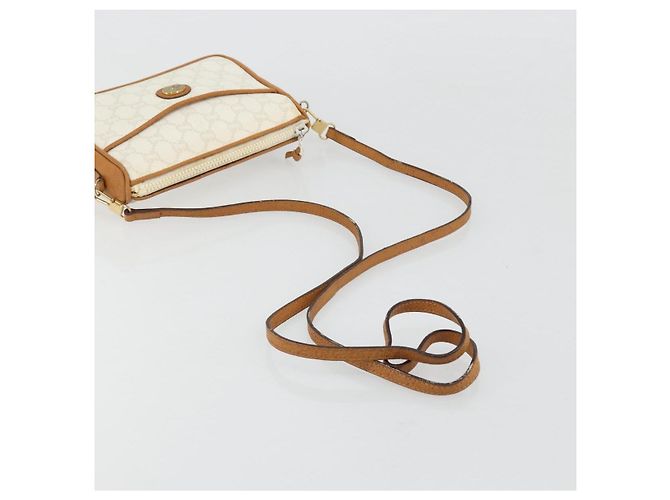 Borsa a Spalla GUCCI GG Plus Supreme PVC Bianco Oro Autentica 182471 D'oro - vista 7
